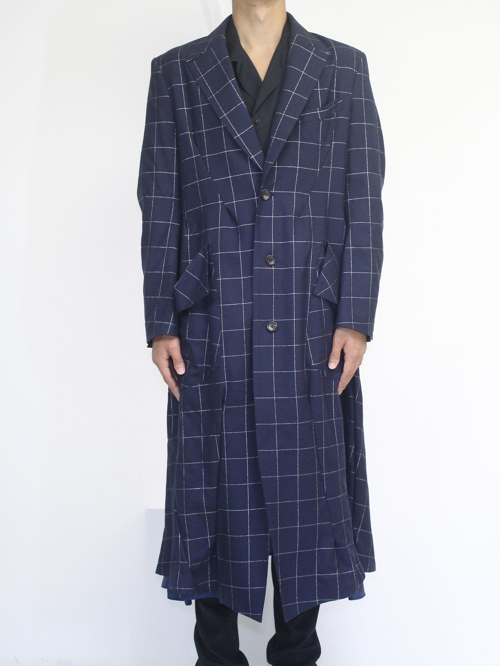 sulvam - ダーツロングコート / Darts long coat / ネイビー | STORY