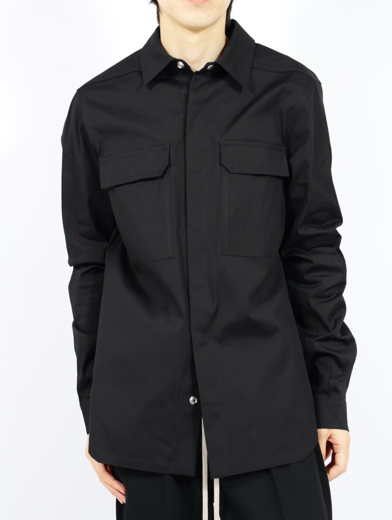 RICK OWENS - 【26SS】アウターシャツ 長袖 / OUTERSHIRT / ブラック