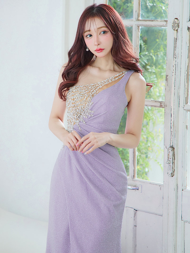 Lサイズあり【IRMA/イルマ】 ワンショル/ ビジュー/ ラメニット