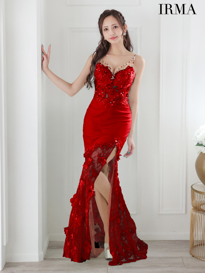 IRMA/イルマ】マーメイド/ ビジュー/ 立体フラワー/ キャミソール