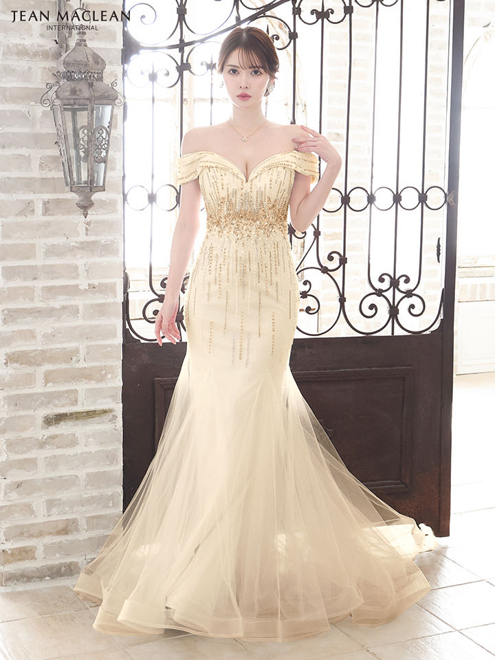 Lサイズあり【JEAN MACLEAN/ジャンマクレーン】オフショルダー/ ライン