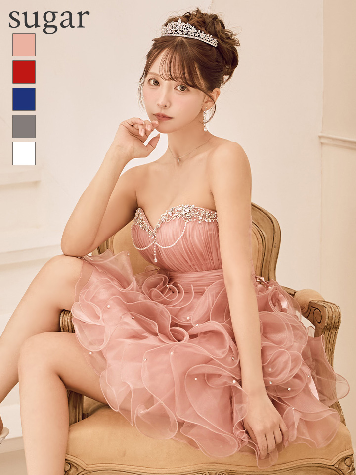 ANGEL R/エンジェルアール】 ベアトップ/ ハートカット/ ビジュー