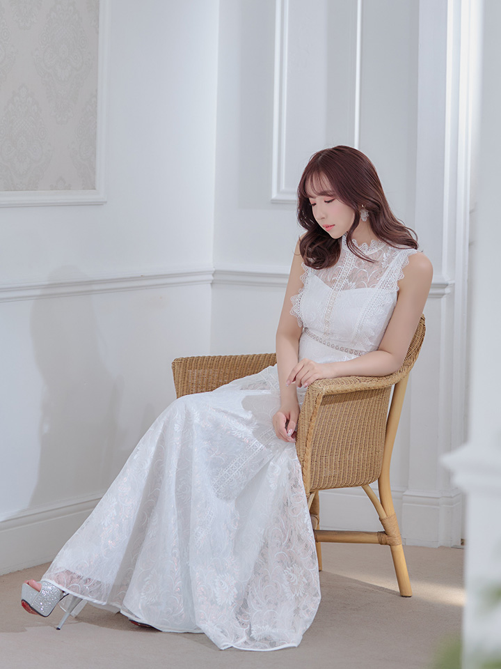 XS-Lサイズあり【ERUKEI エルケイ】総レース/ ノースリーブ/ Aライン