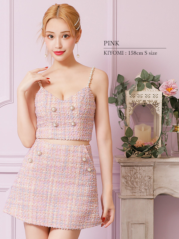 XSサイズあり【PURESS/ピュアレス】 パールショルダー/ ボタン