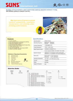 SN4 Safety Limit Switches - SUNS international LLC
