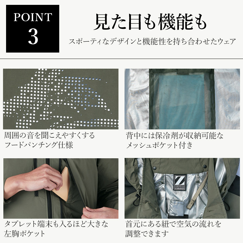 作業服の通販 空調服 長袖ブルゾン 自重堂Z-DRAGON 74300【サンワーク
