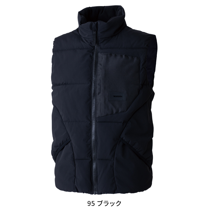 作業用 ニッカーズ ファイバーダウンベスト TS DESIGN 55328【サン