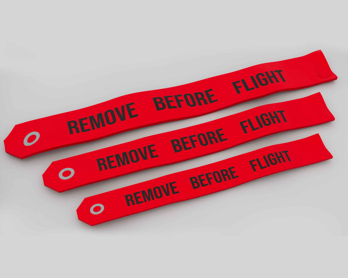 Remove Before Flight Signs 7,0mm, 8,5mm, 10,0mm (Black) Anyz Model