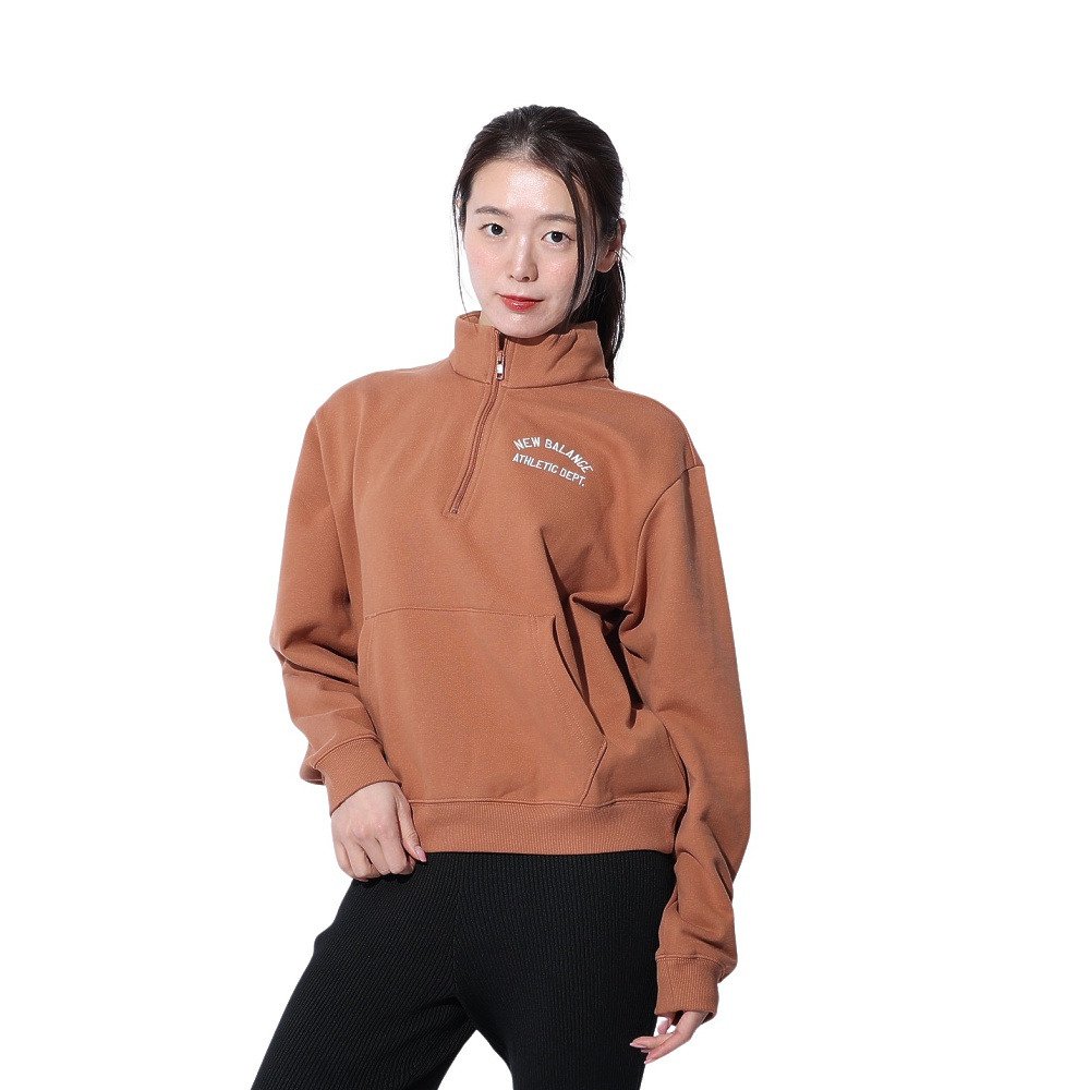 ニューバランス（new balance）（レディース）ハーフジップスウェット