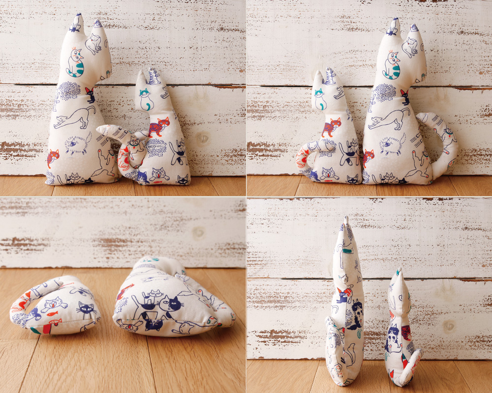 寸法図【NO.5314】窓辺のネコのぬいぐるみ【S/M/L】 [M便 0/1]の通販