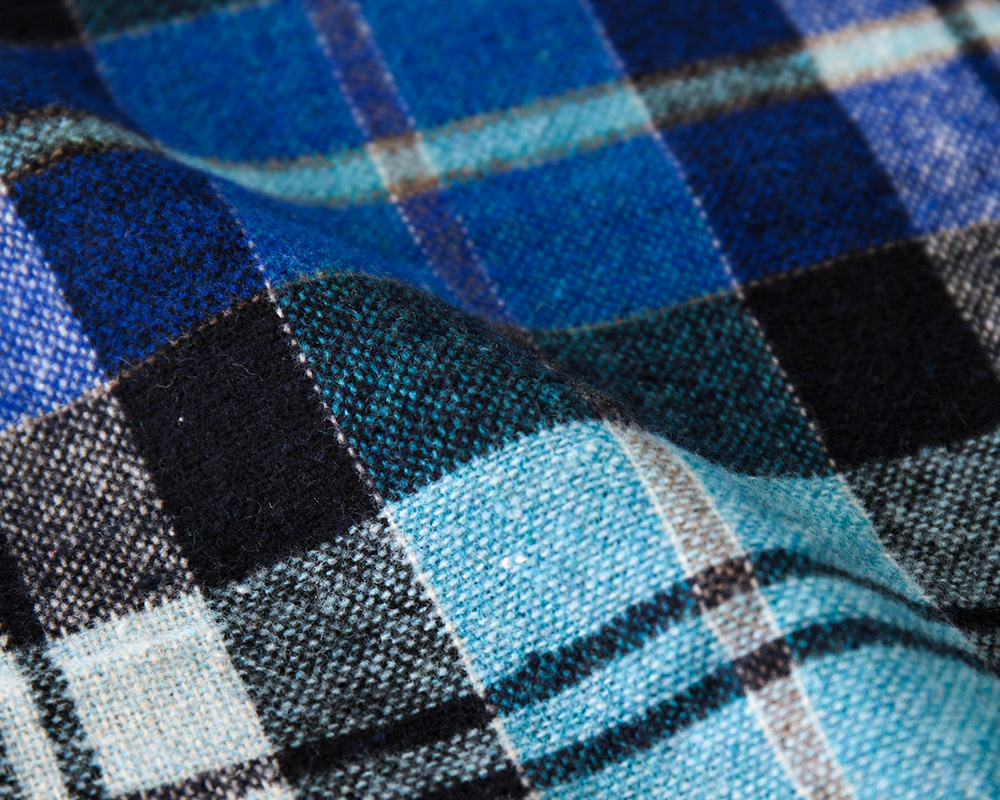 コットンandウールのタータンチェック・ツイード Paule [M便 1/1]の