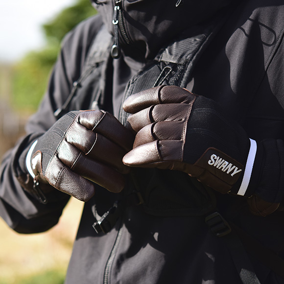 レザーミトングローブ X-Cell II Mitt(メンズ）SWANY GLOVES(スワニー
