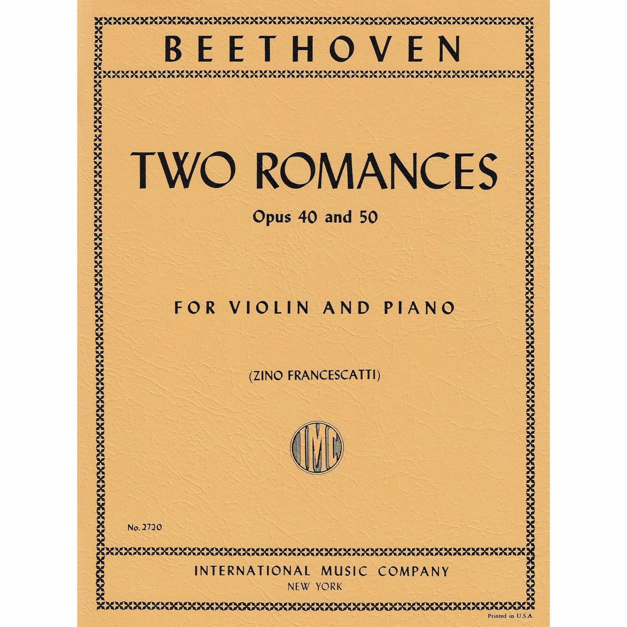 Beethoven - Two Romances, Op. 40 & 50 for Violin and Piano
