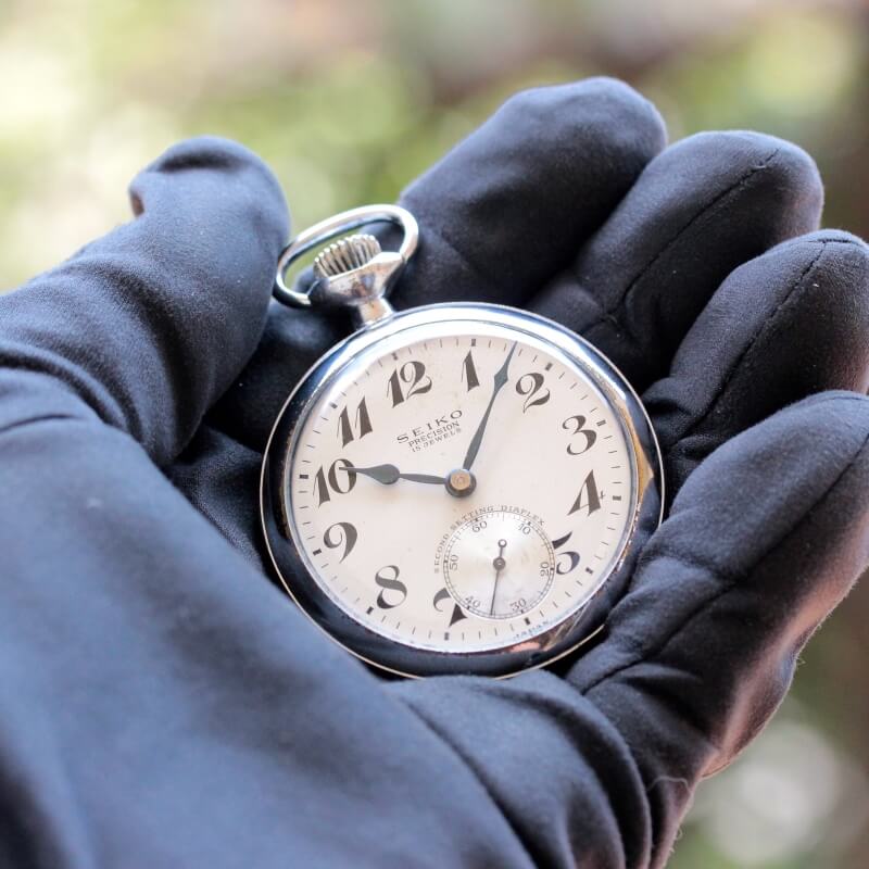 昭和35年の19セイコー鉄道時計/15石/秒針止め機能/絶版時計