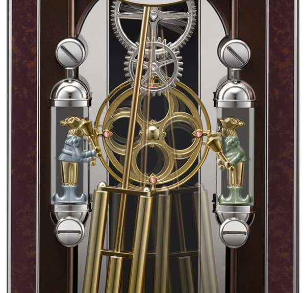 RHYTHM リズム 電波 からくり 掛け時計 ソフィアーレプリモ 4MN535SR23