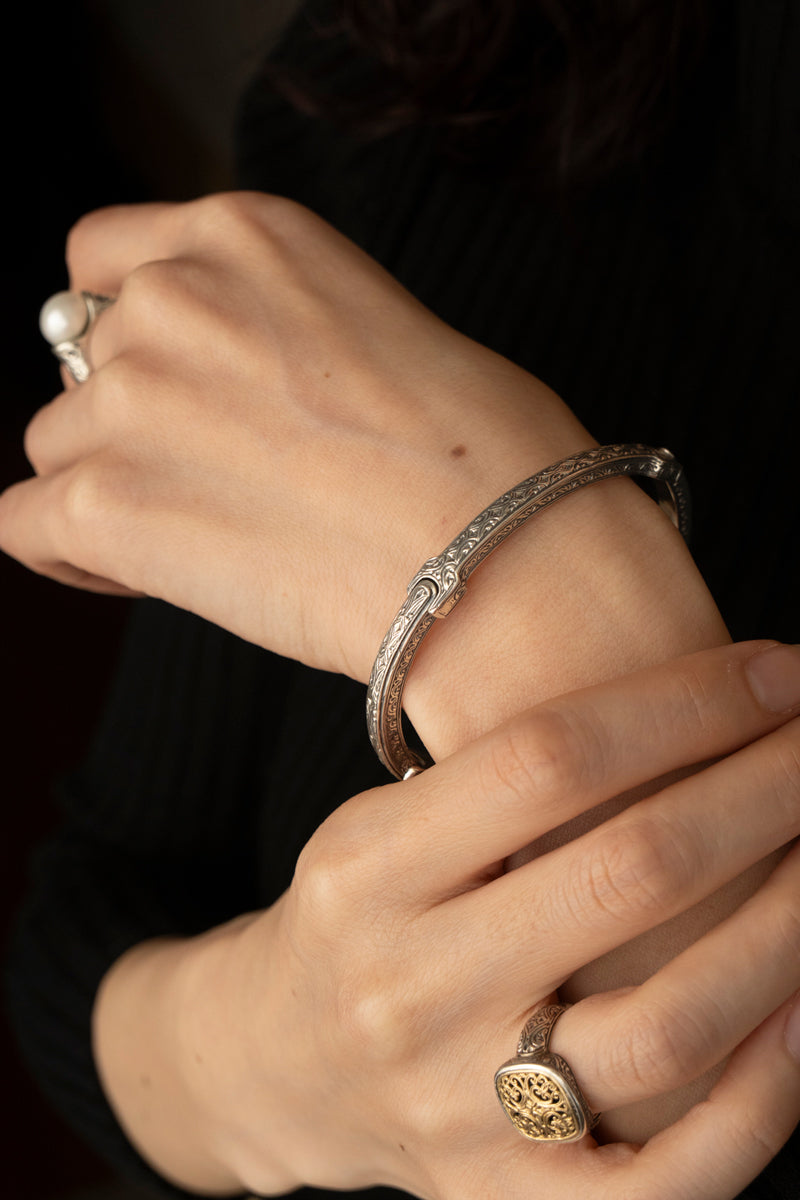 Gerochristo Classic Bracelet in Sterling Silver ジェロクリスト