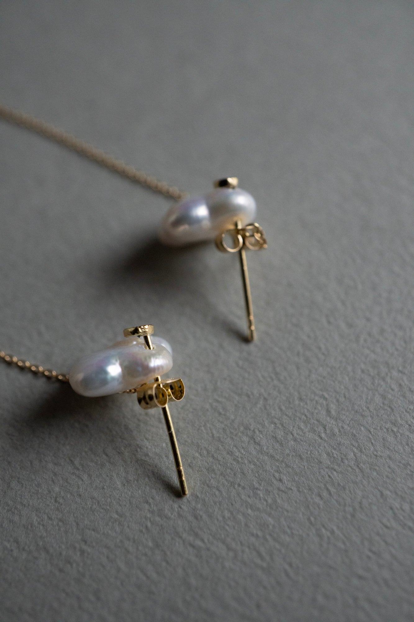 MONAKA jewellery モナカジュエリー flat Keshi Pearl Pierce 淡水