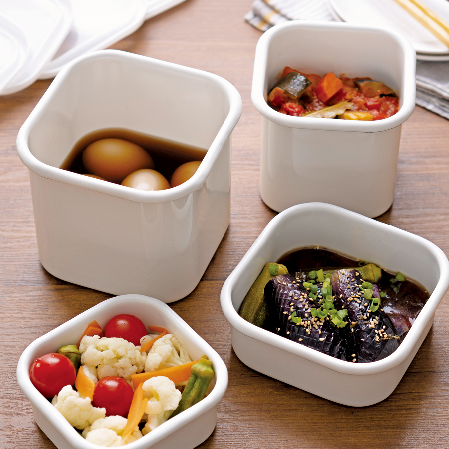 DELISH KITCHEN ホーロー保存容器370ml HB-4235