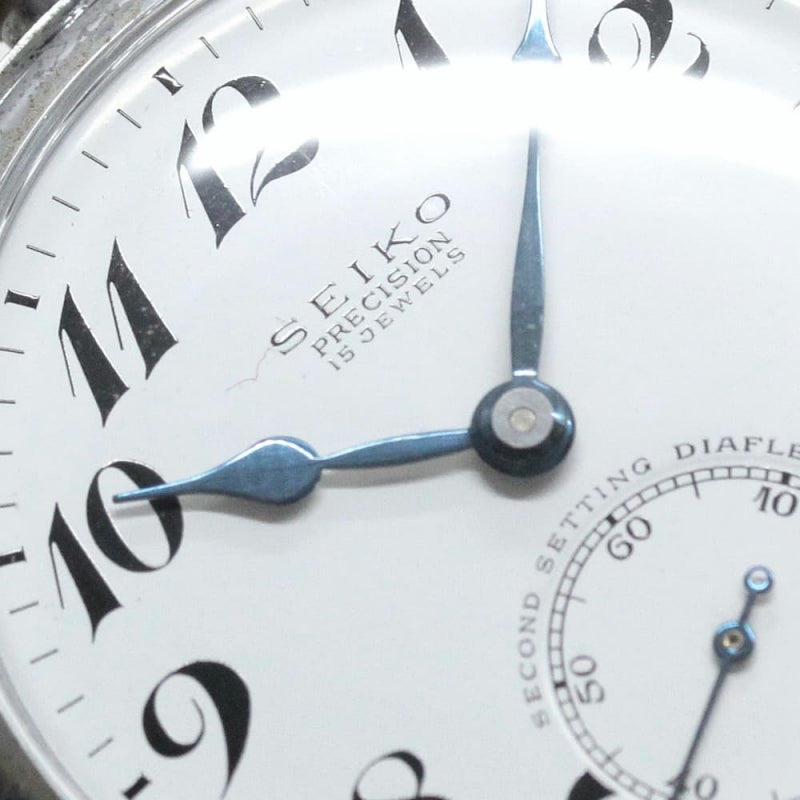 昭和41年の19セイコー鉄道時計/15石/秒針止め機能/絶版時計