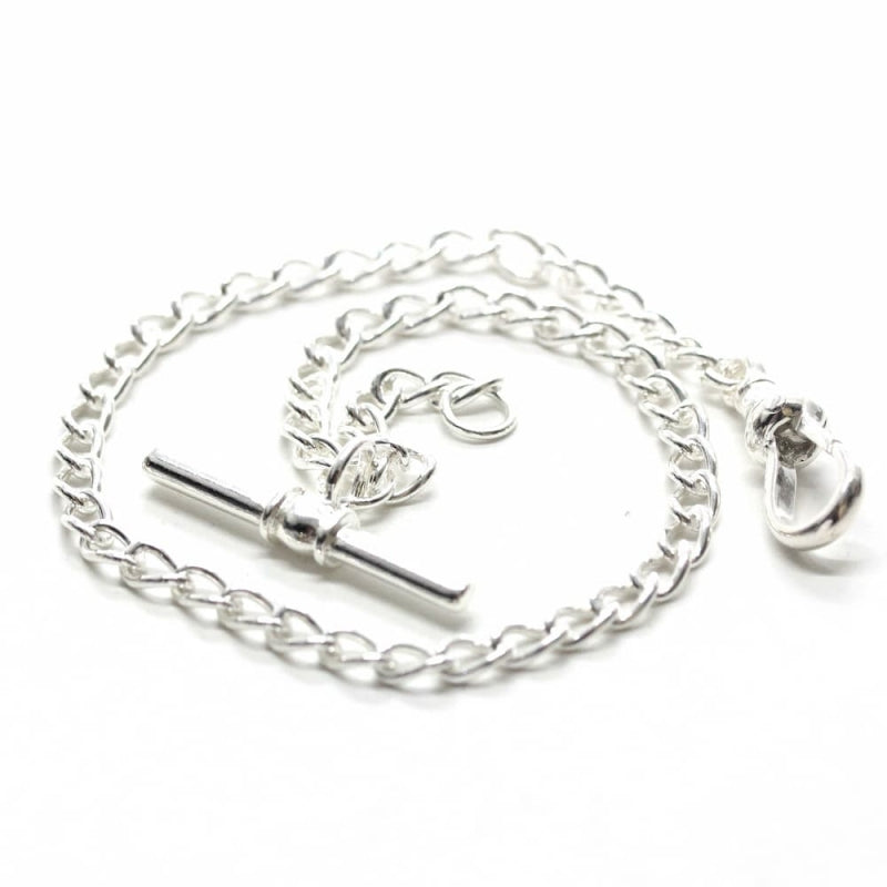 懐中時計用チェーン Tバー/シルバー925（銀無垢） – 懐中時計専門店