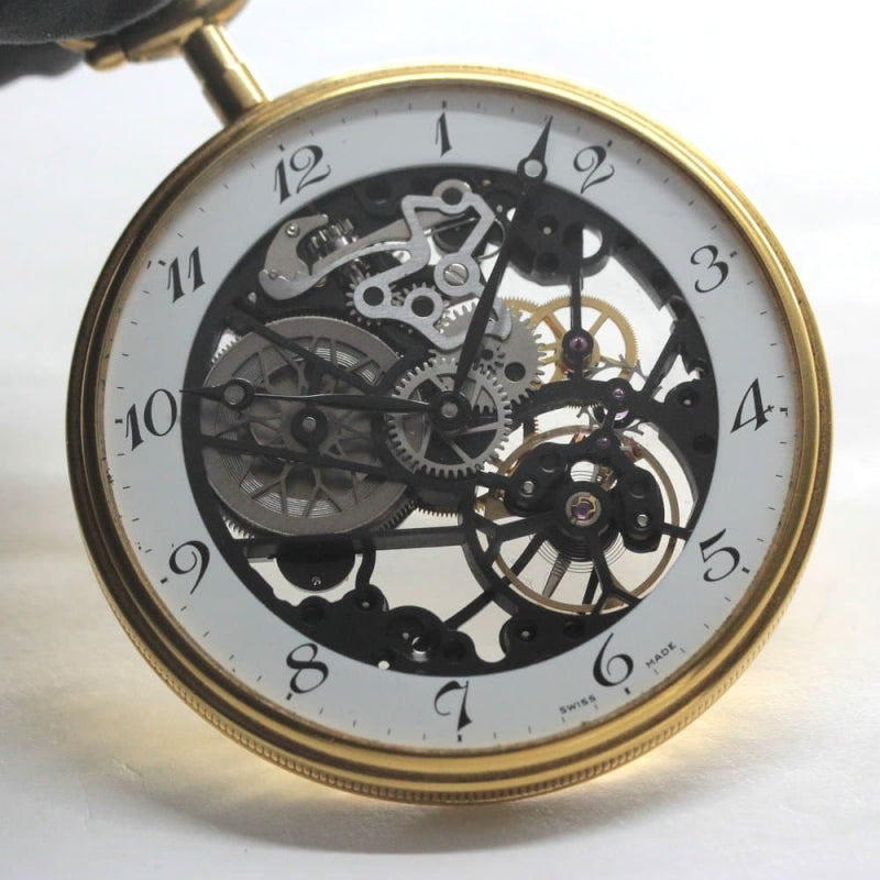 正美堂オリジナル懐中時計/スイス製スケルトンムーブメント/db6pw-101