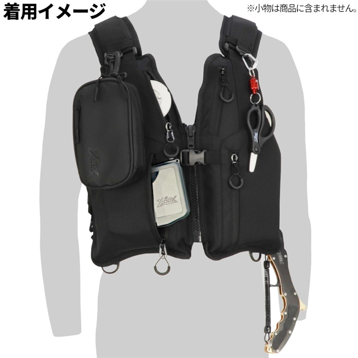 XOOX ゲームフローティングベスト SP フリー ブラック - 釣具の