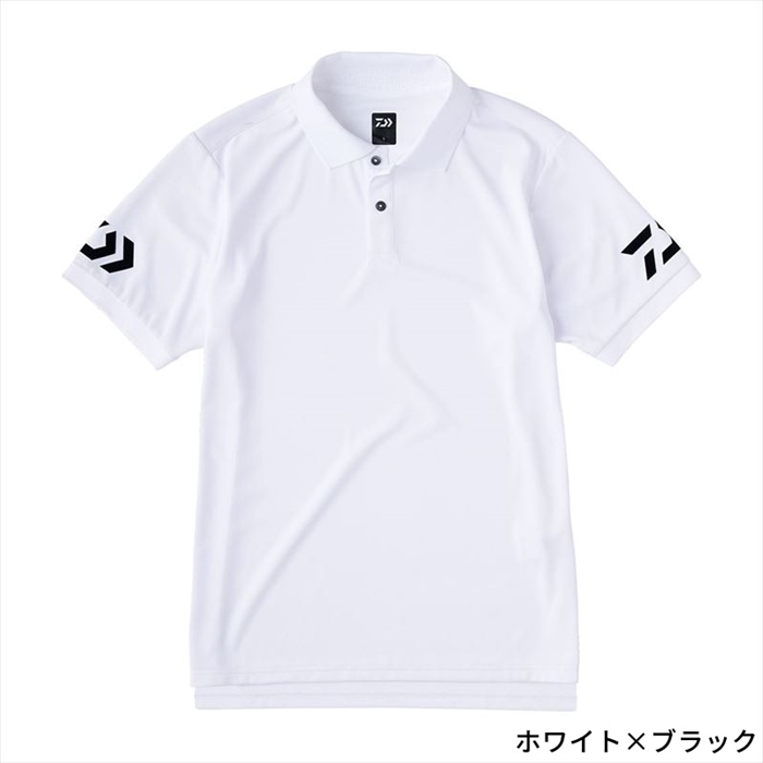 ダイワ DE-7925 半袖ポロシャツ L ホワイト×ブラック - 釣具のポイント
