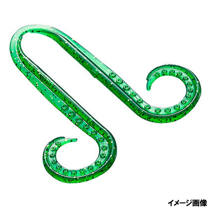 シマノ 炎月 集魚ネクタイ ビビットカーリー 007 グリーンラメ [EW