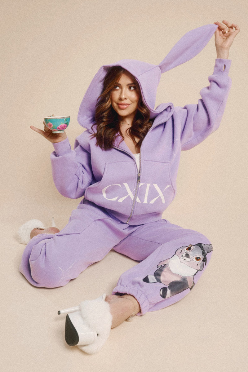 CXIX Creatures in the Club: Honey Bunz Zip Hoodie - Purple – Pole