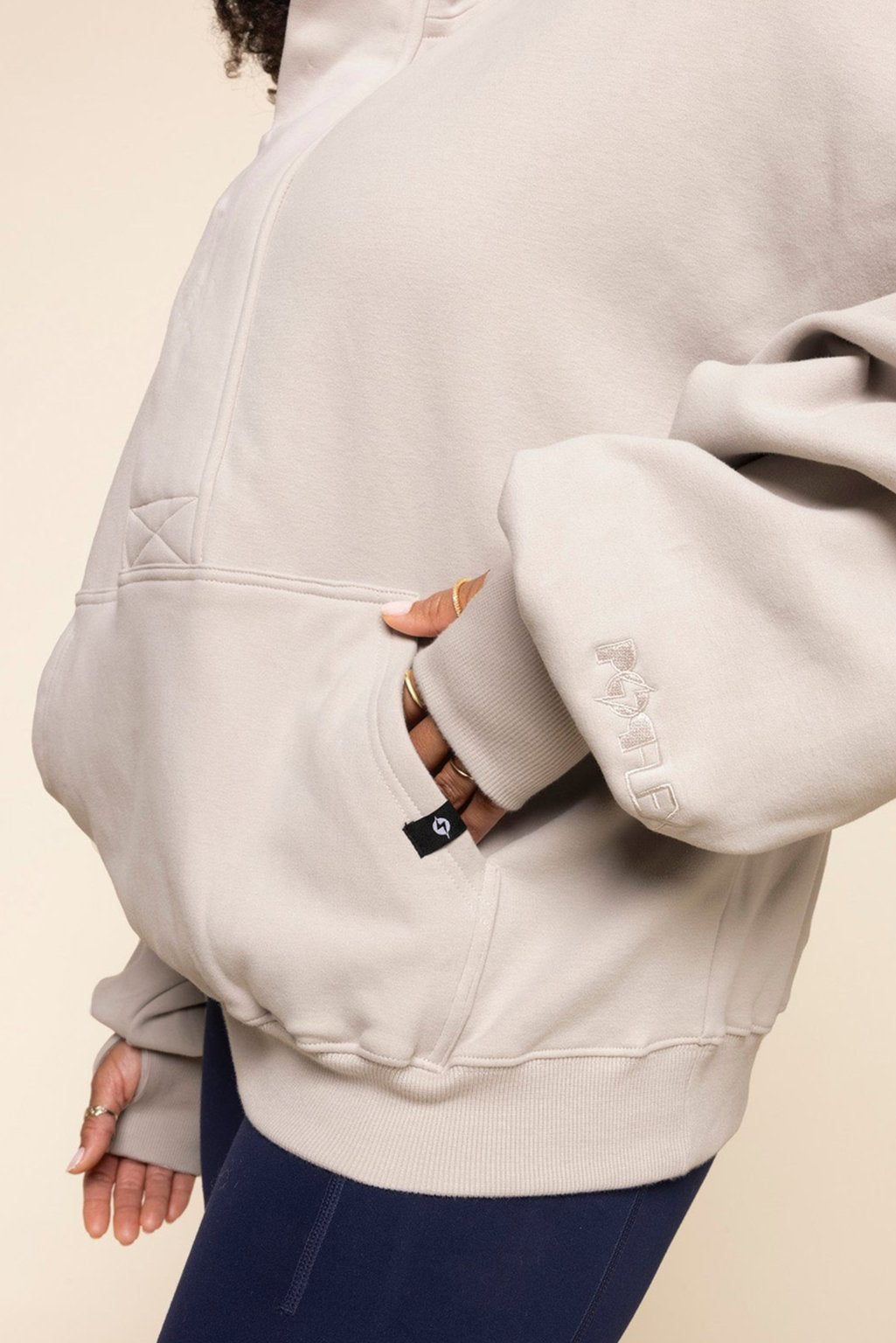 Ooey Gooey Half Zip Sweater - Silver Birch – POPFLEX®