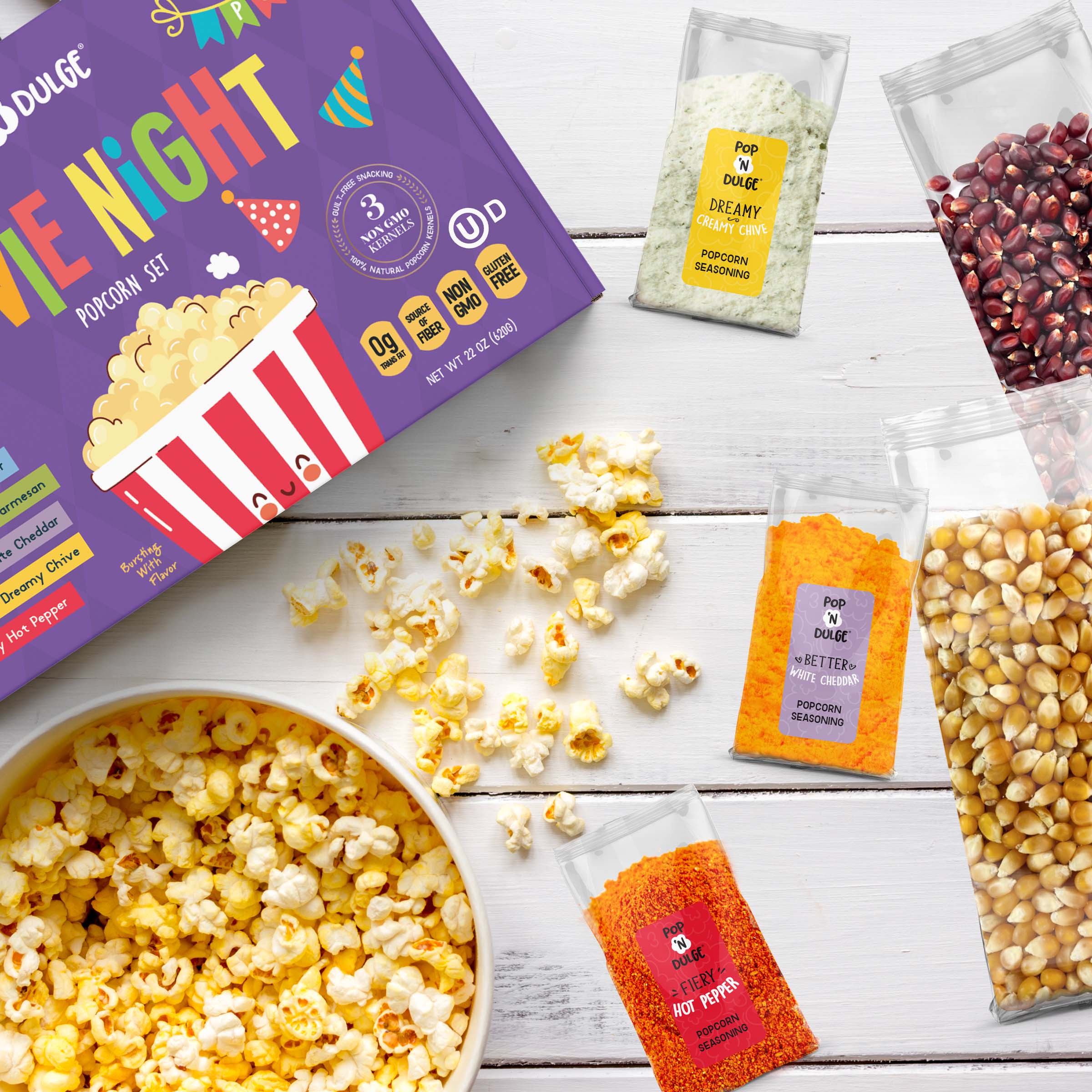 Purim Movie Night Gourmet Popcorn Gift Set – Pop 'N Dulge