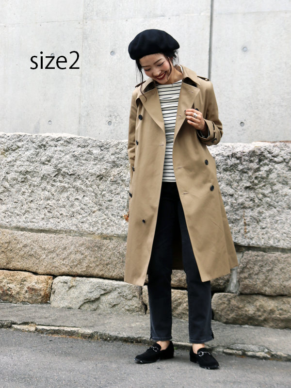 ずっと欲しかったHYKE(ハイク)のトレンチコート。似合うサイズを身長