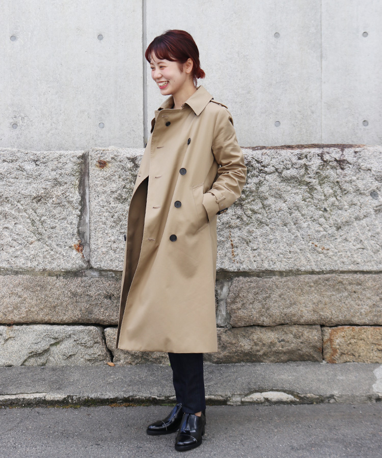 HYKE(ハイク) TRENCH COAT -REGULAR FIT- 身長別定番トレンチのサイズ選び