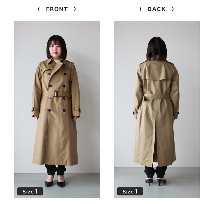 HYKE(ハイク) TRENCH COAT -REGULAR FIT- 身長別定番トレンチコートの