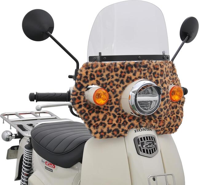 旭風防 スーパーカブ110 風防（タレ付き） ヒョウ柄 CUB-T03 | ASAHI