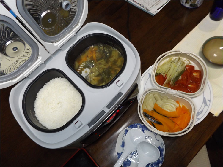 2つの鍋を内蔵する、ツインシェフ使用レビュー！ご飯とおかずを同時調理