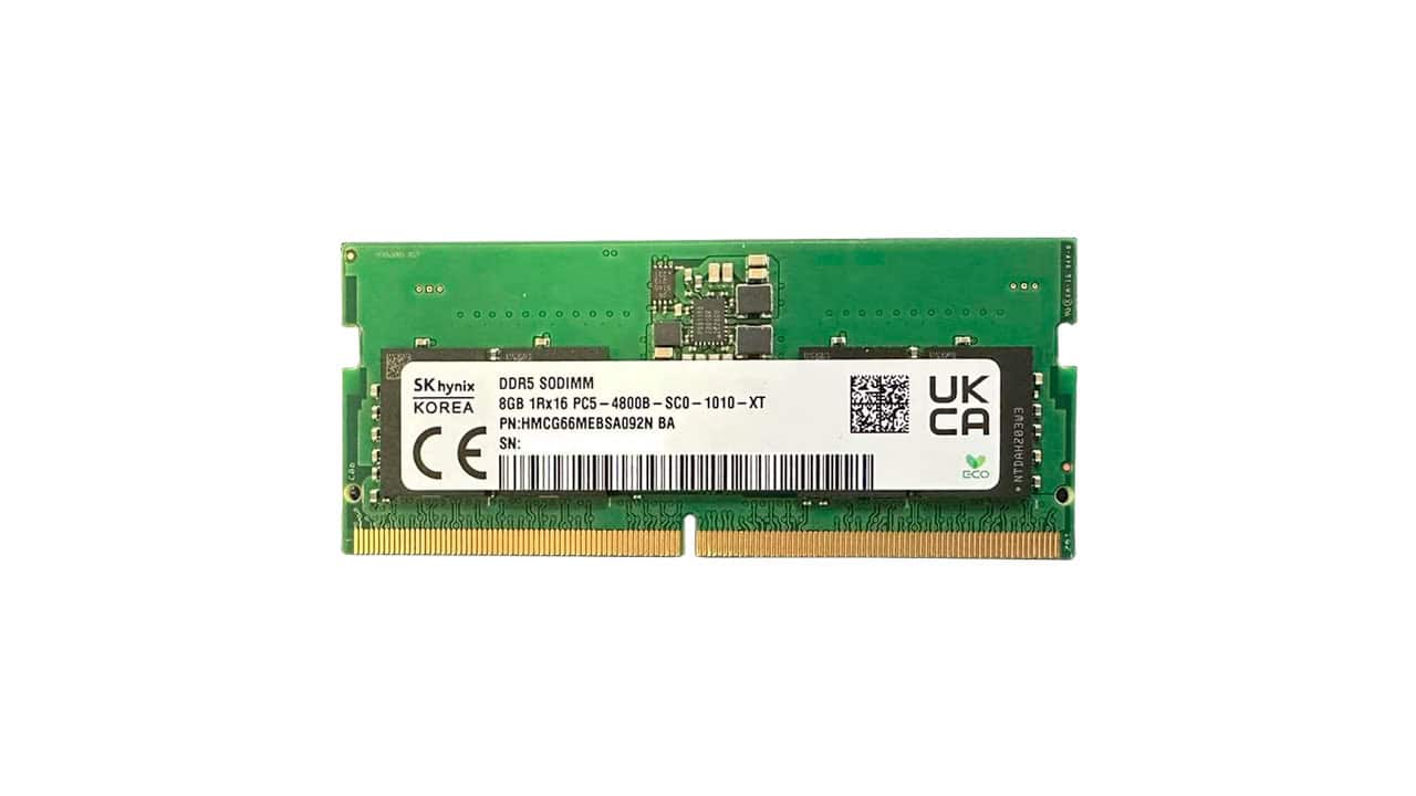 Comprar SK Hynix Korea 8GB SODIMM DDR5 4800/ PC5 1Rx16/ PC5-4800B