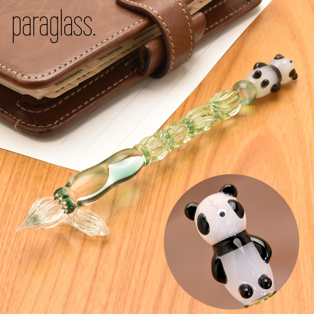 paraglass パラグラス ガラスペン animal glass pen ぱんだ | ペンハウス
