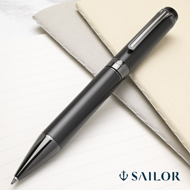 SAILOR セーラー万年筆 ボールペン CYLINT マットブラックステンレス