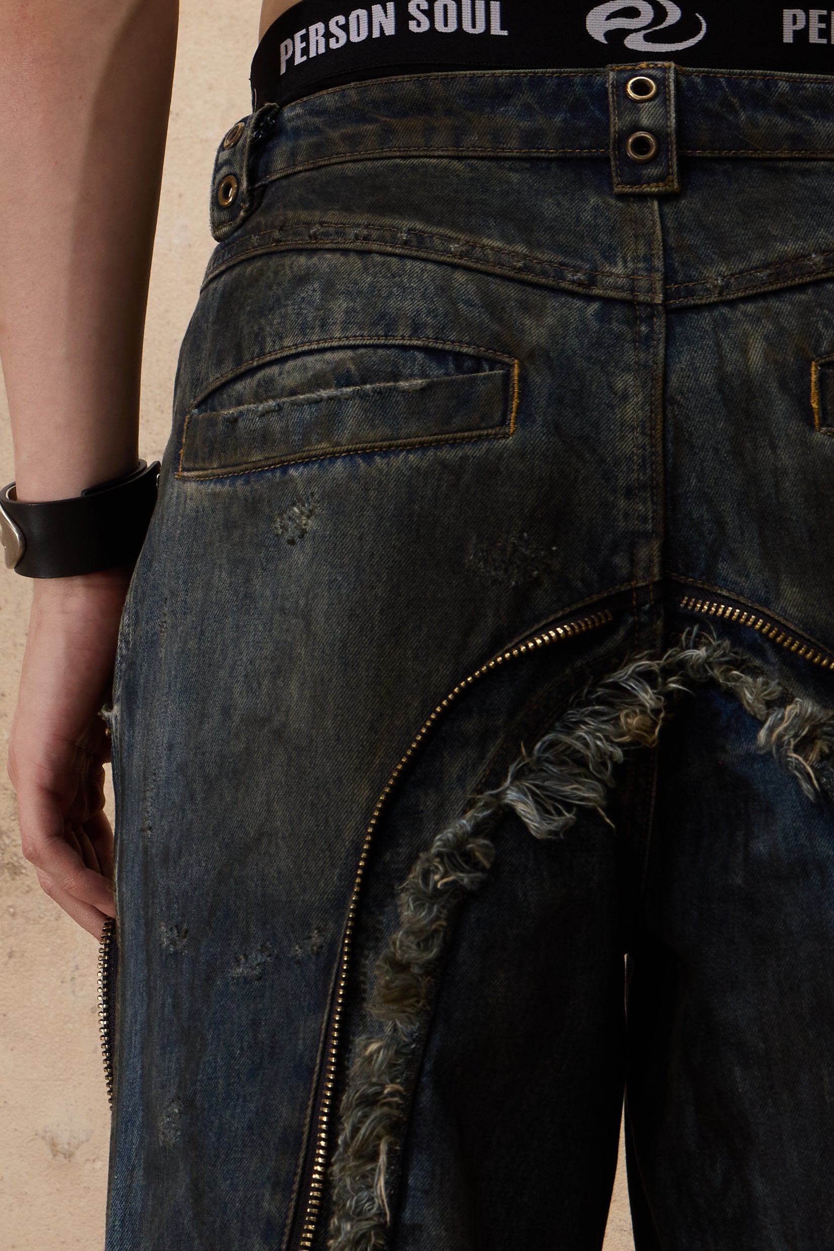 パーソンソウル エイリアン ダーティー デニム ジーンズ - personsoul
