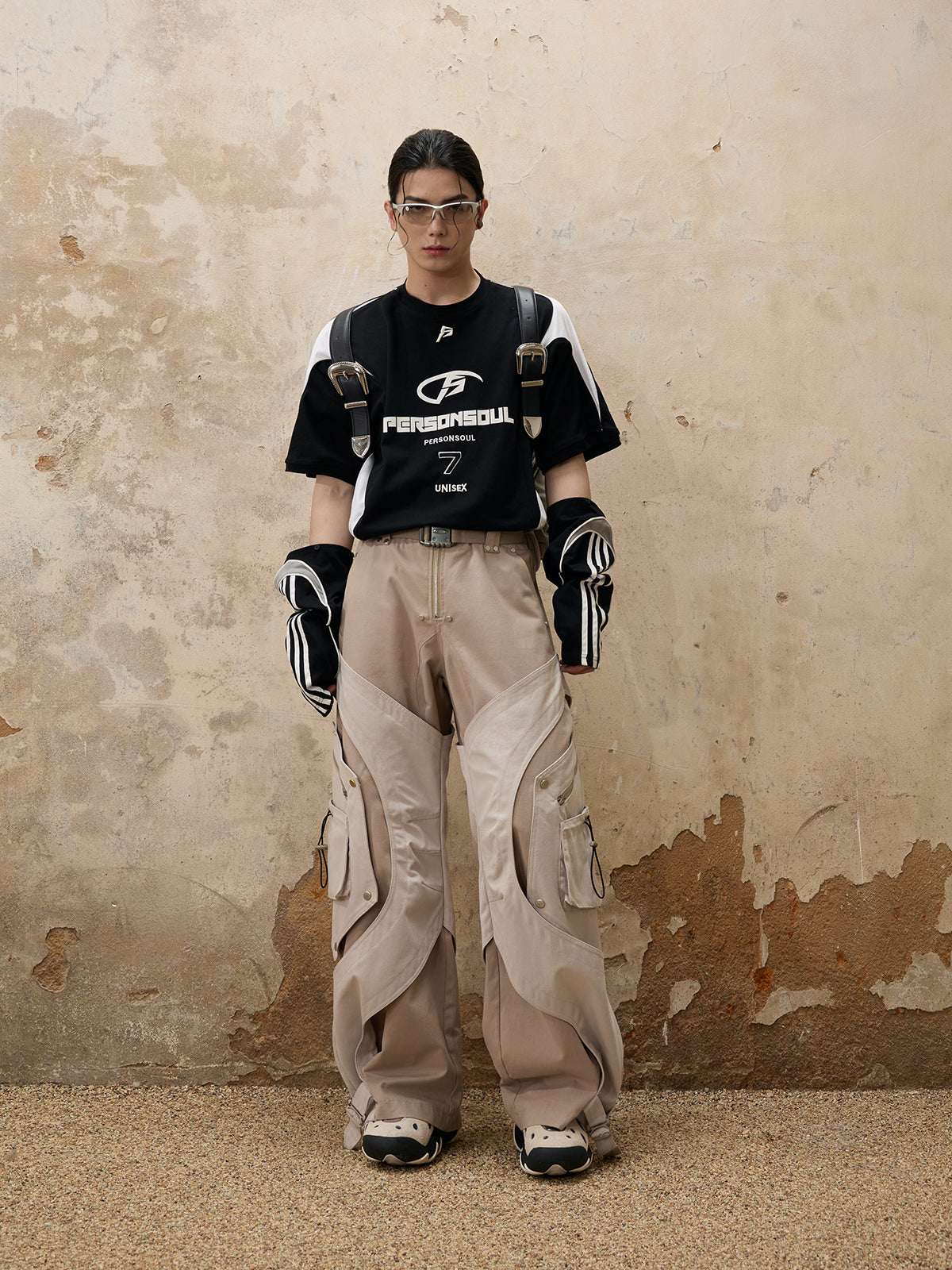 パーソンソウル スプリット スリーブ レーシング T シャツ - personsoul