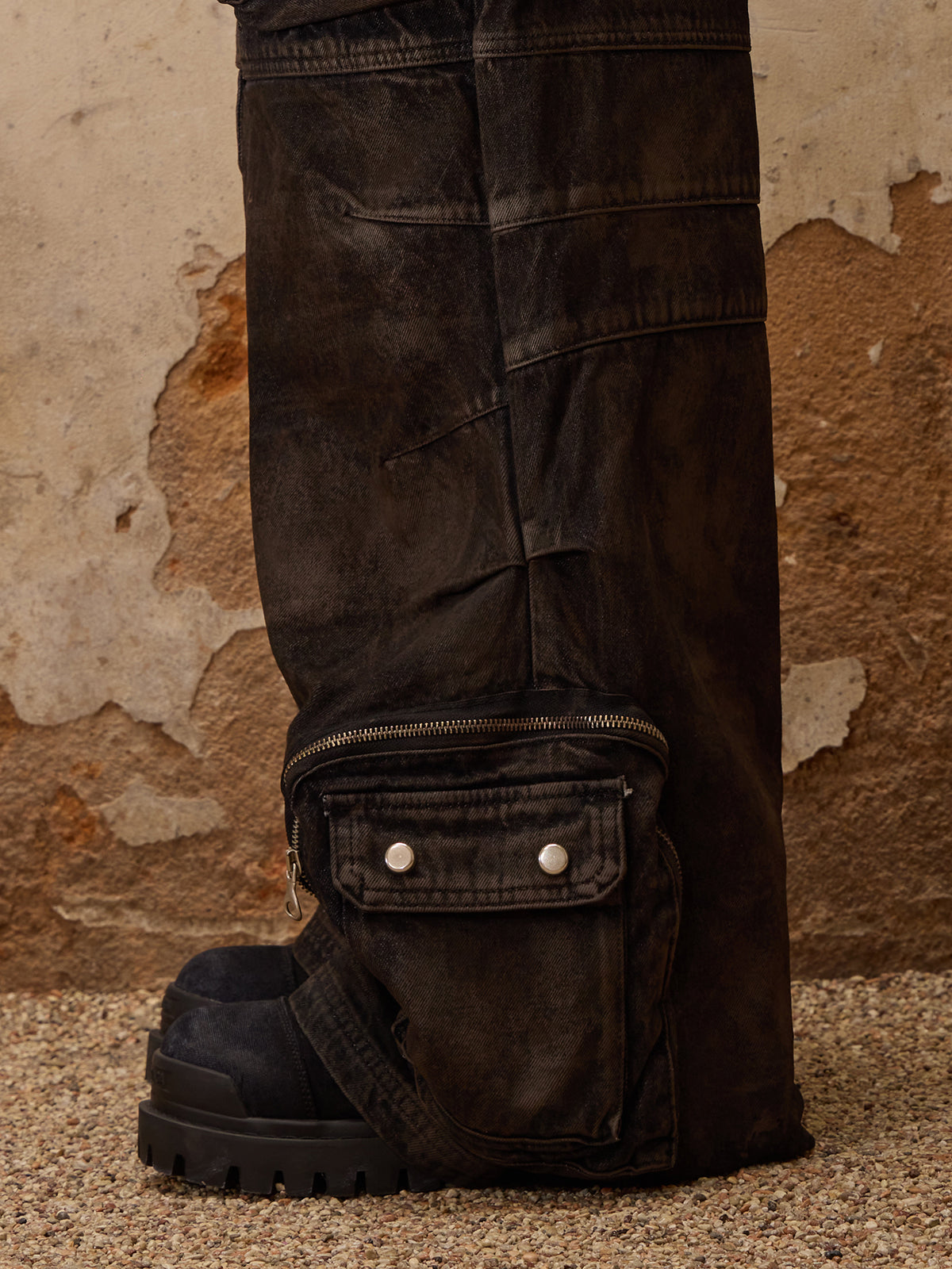 パーソンソウル マッド ダーティー デニム ジーンズ - personsoul