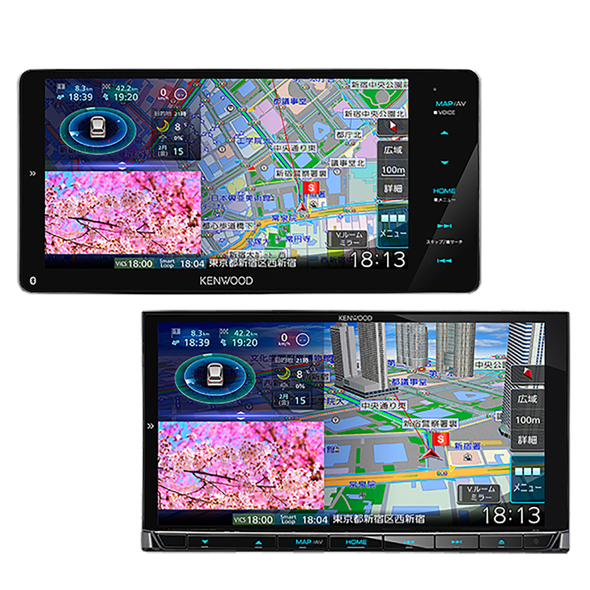 ケンウッド、「彩速史上最高画質・最高音質」の7型HDディスプレイナビ
