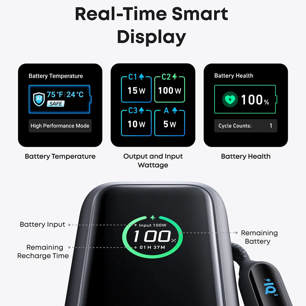 Anker Power Bank 25000mAh 165W Ultra-Fast Portable Charger – Pixel