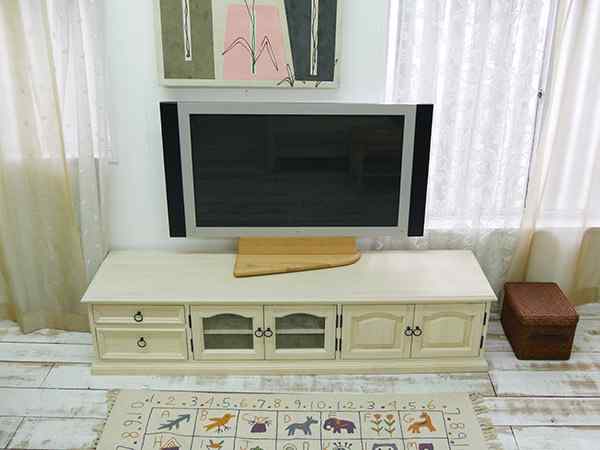 カントリーテレビボード｜フレンチカントリーテレビ台 白｜パイン