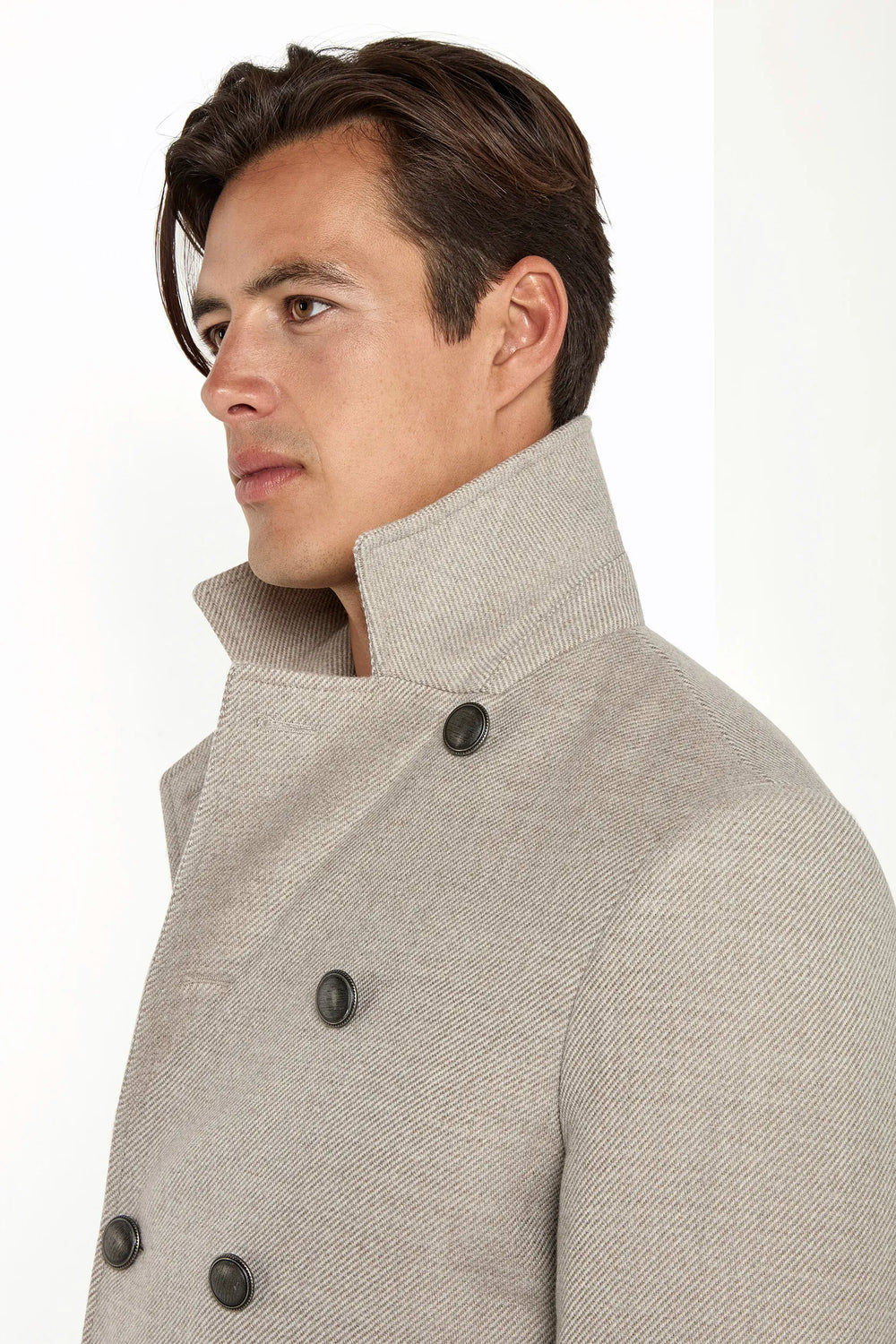 Sand peacoat | Made in Italy | Pini Parma