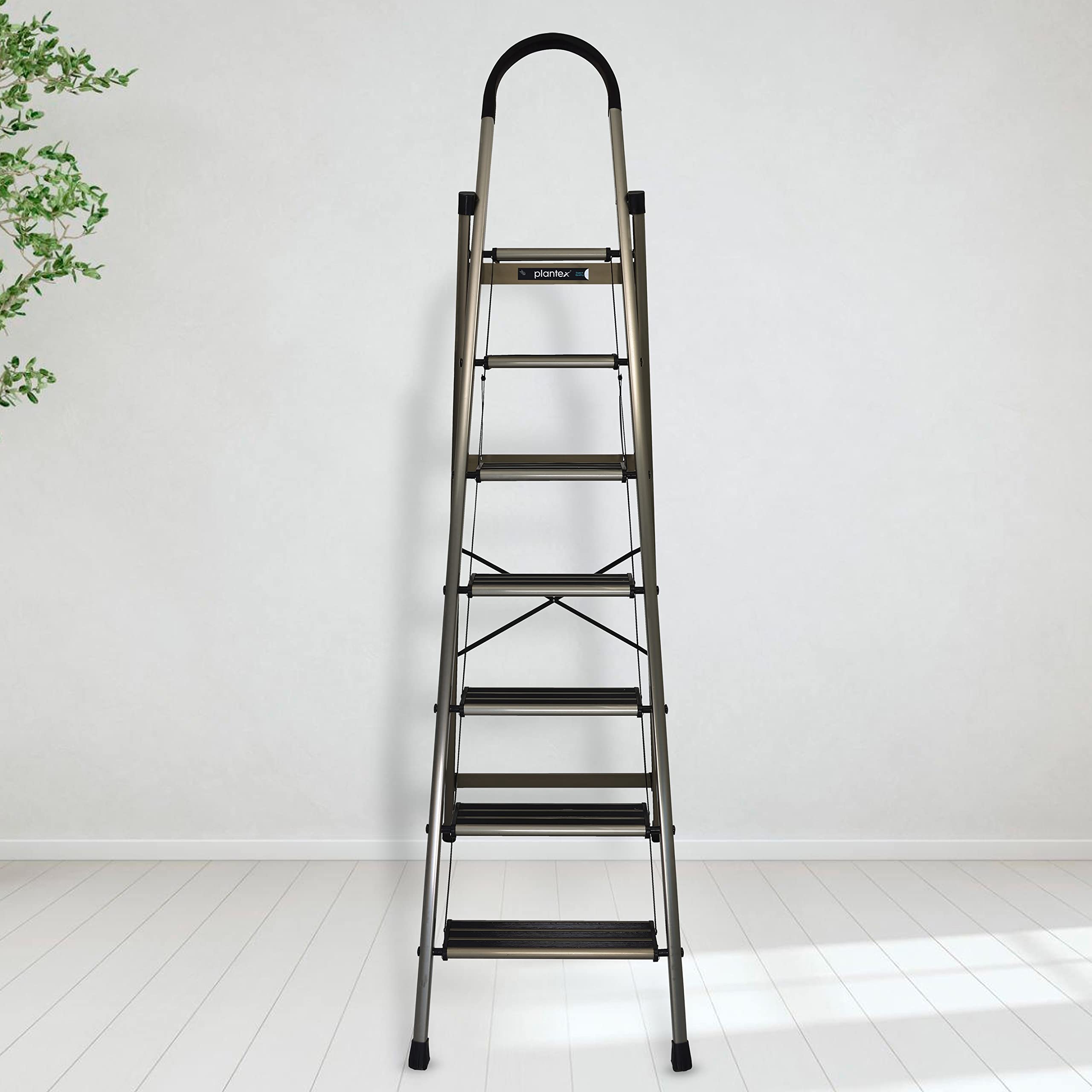 Plantex Guardex 7 Step Foldable Aluminum Ladder for Home/Ladder