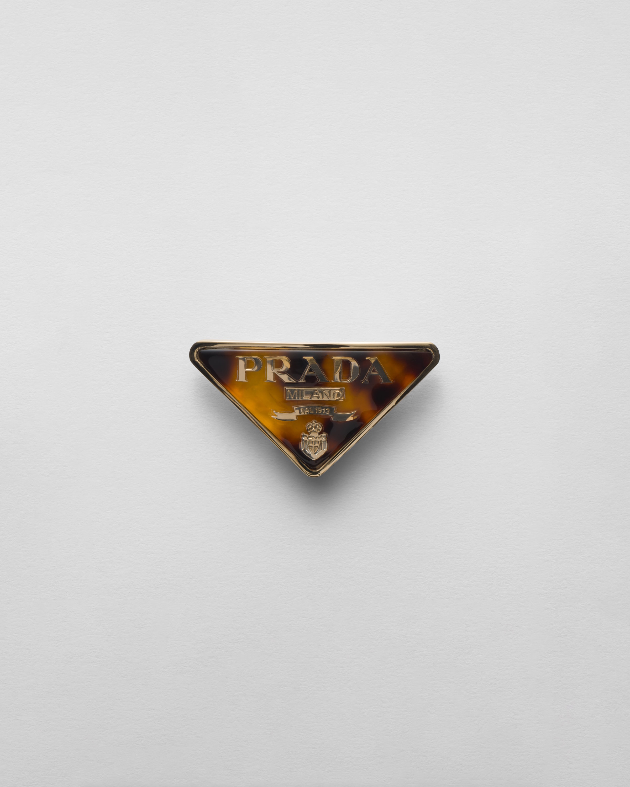 Honey/tortoiseshell Plexiglas And Metal Hair Clip | PRADA