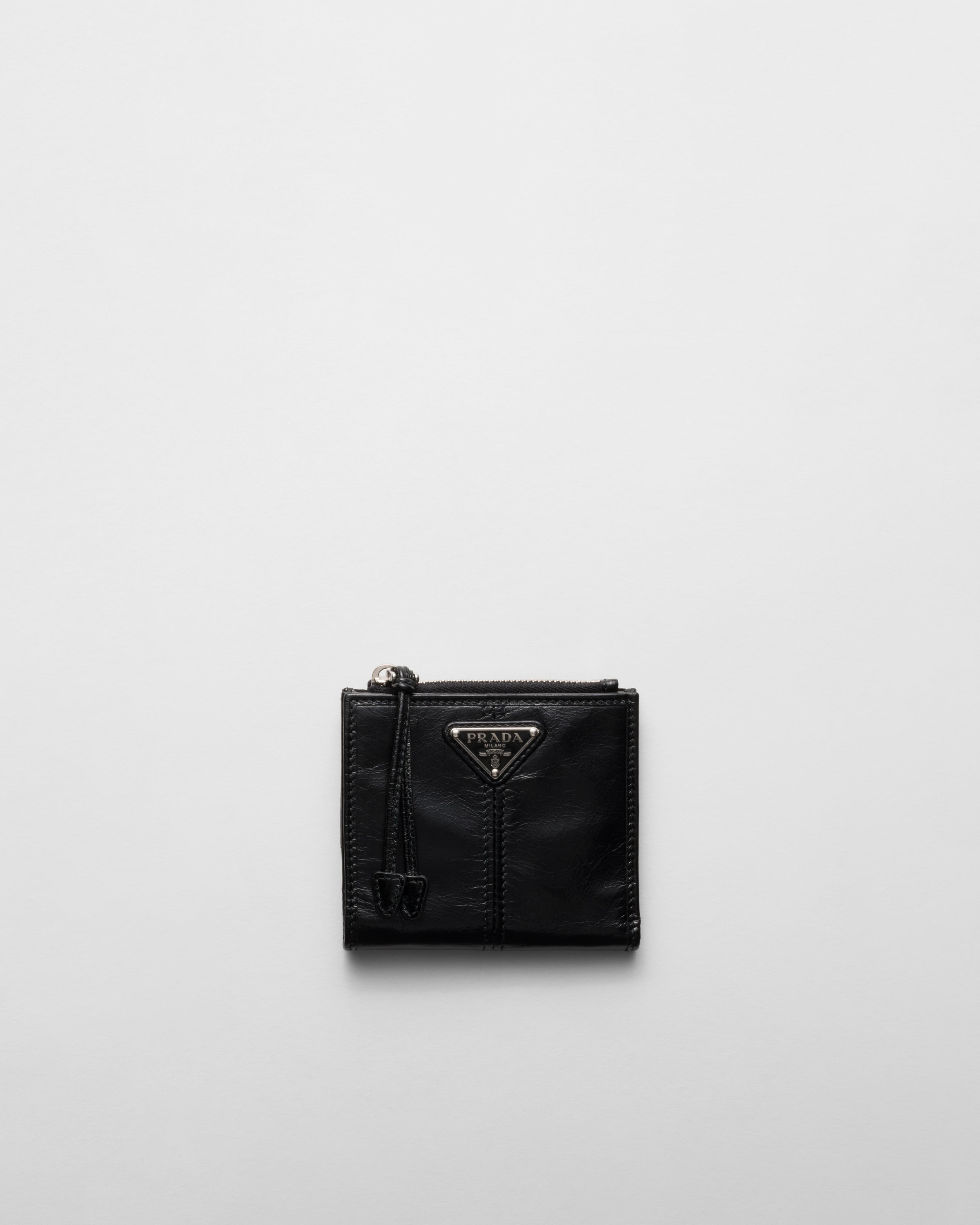 ブラック ソフトルックスレザー 財布 | PRADA