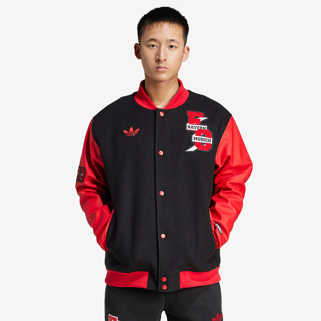 adidas Bayern Munich 24/25 VRCT Jacket - Black - Mens Replica